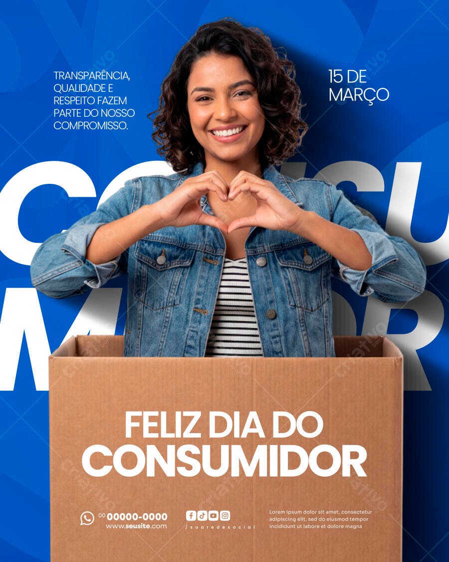 Post Instagram Dia do Consumidor 15 de Março PSD Editável