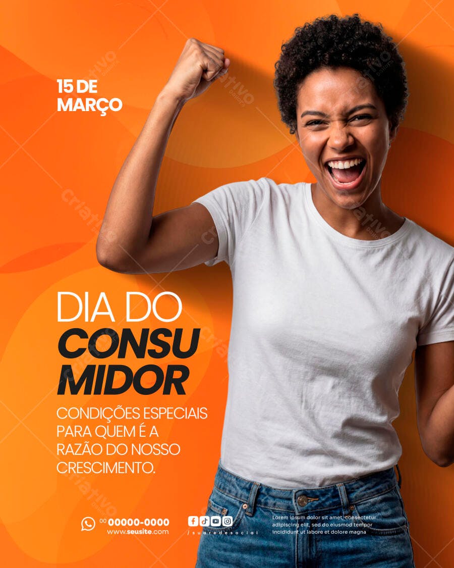 Post Instagram Dia do Consumidor 15 de Março PSD Editável