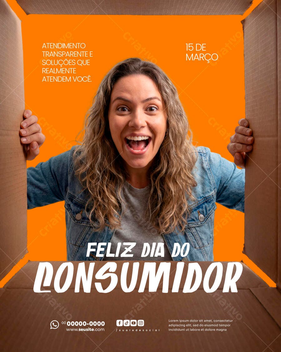 Post Instagram Dia do Consumidor 15 de Março PSD Editável