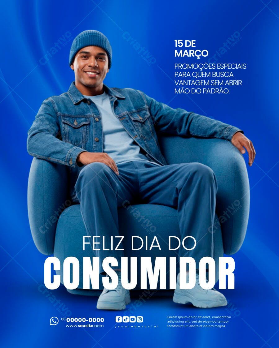 Post Instagram Dia do Consumidor 15 de Março PSD Editável