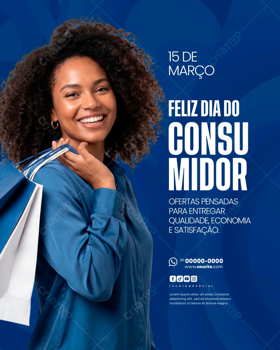 Post Instagram Dia do Consumidor 15 de Março PSD Editável