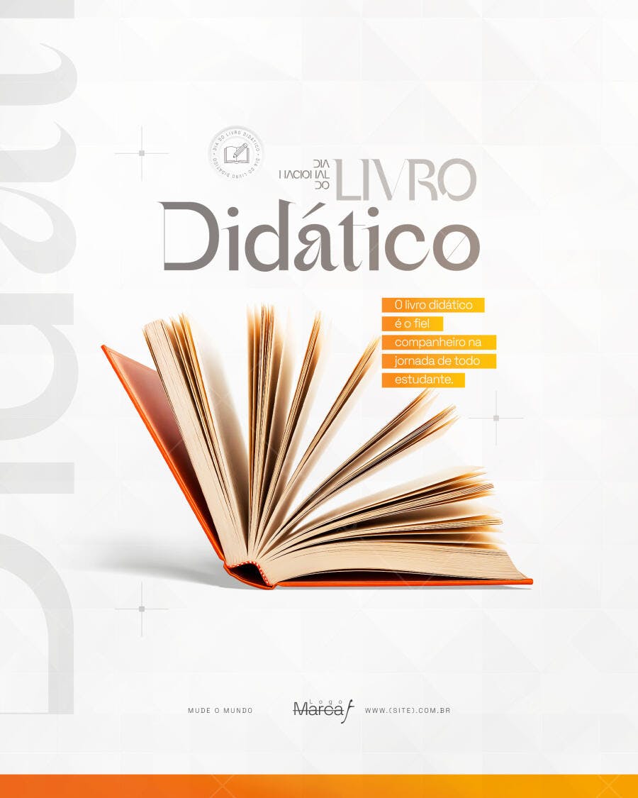 Capa Livro Didático Educação PSD Editável