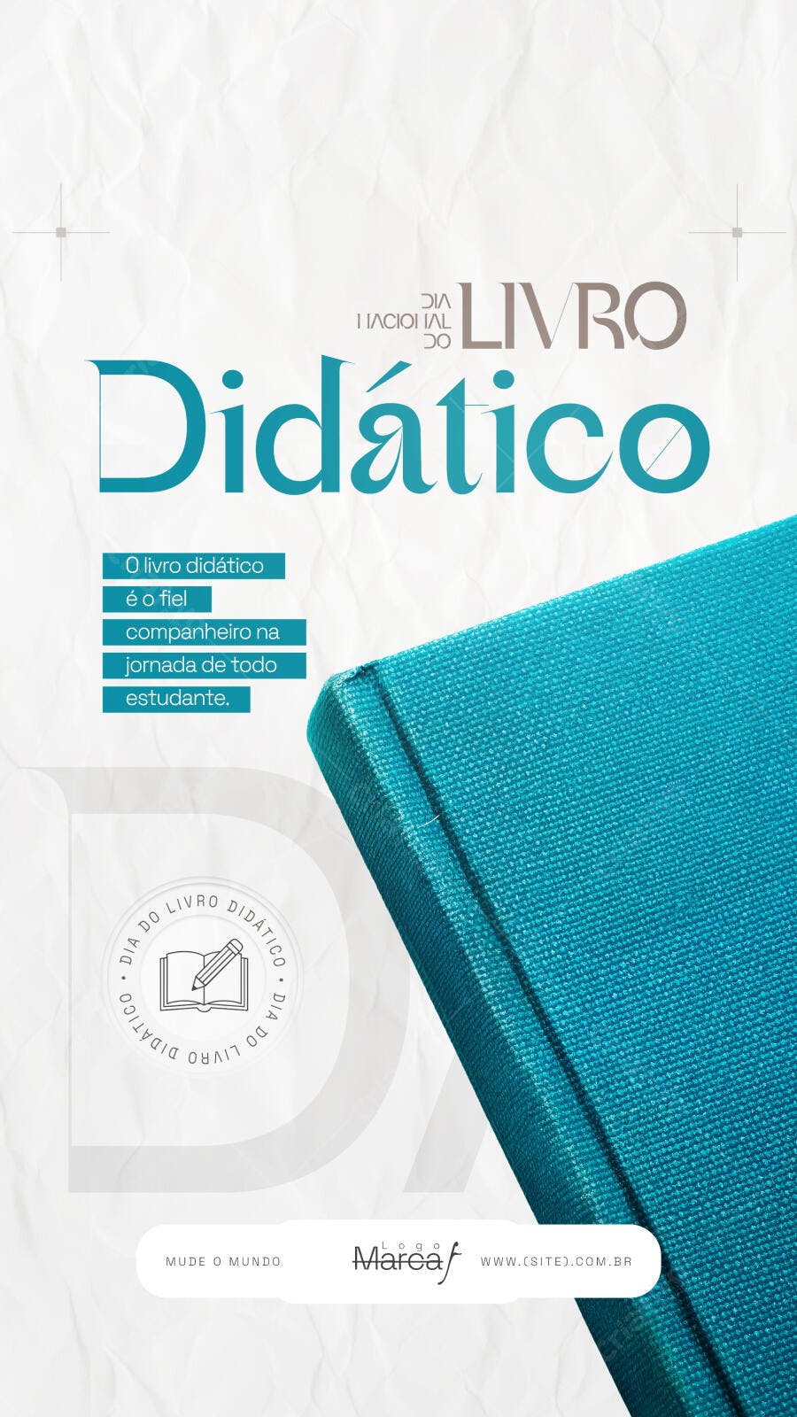 Story Instagram Dia do Livro Didático PSD Editável