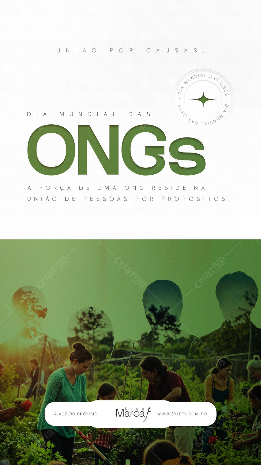 Story Instagram Dia Mundial das ONGs PSD Editável
