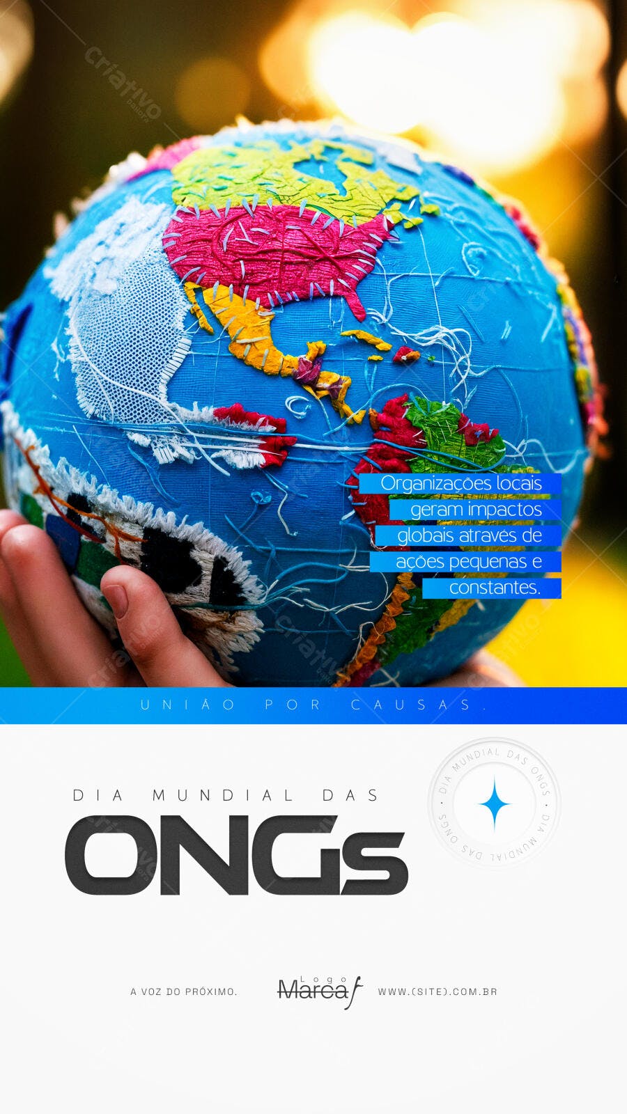 Story Dia Mundial das ONGs Conscientização PSD Editável