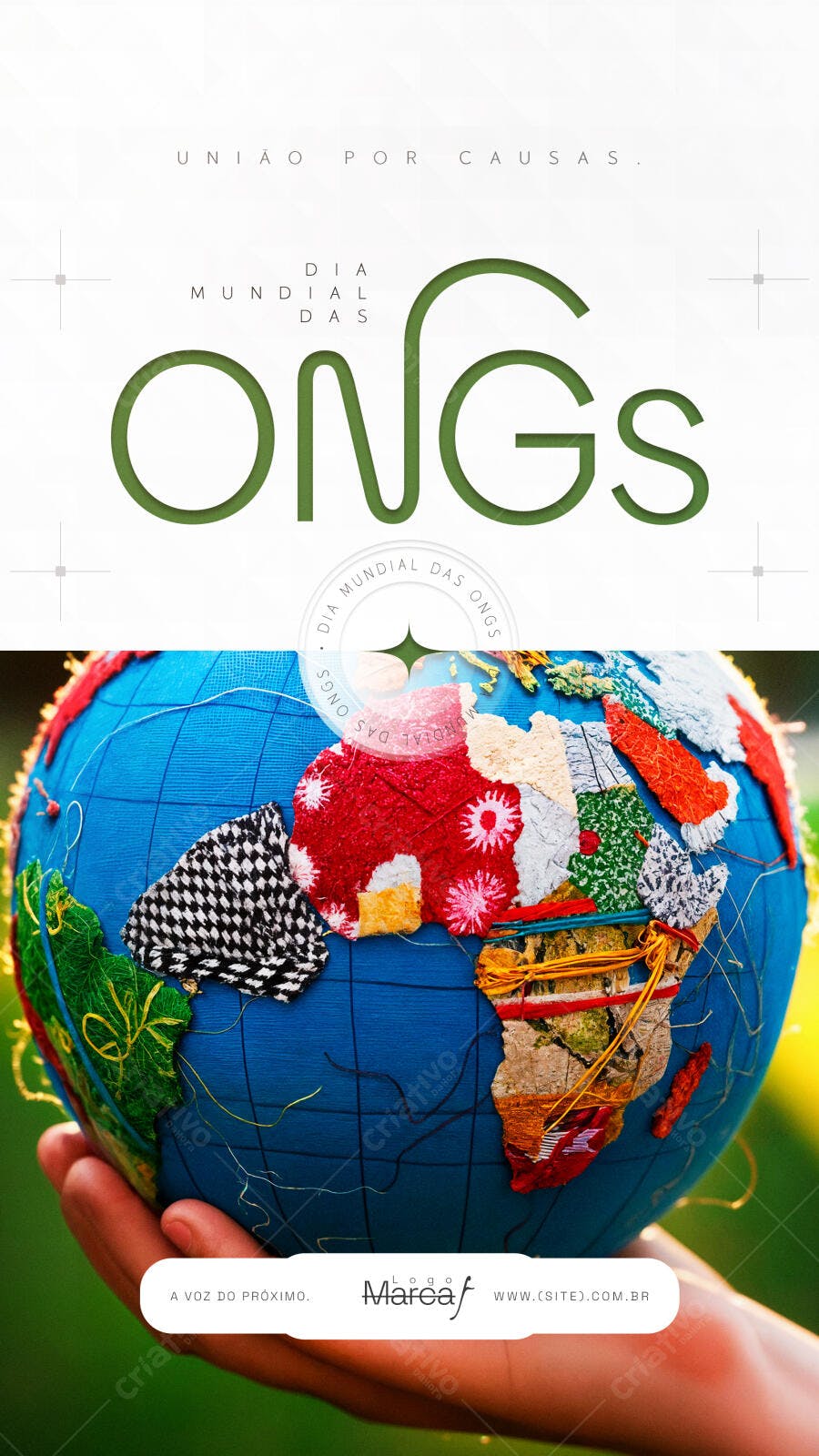 Post Instagram Dia Mundial das ONGs PSD Editável