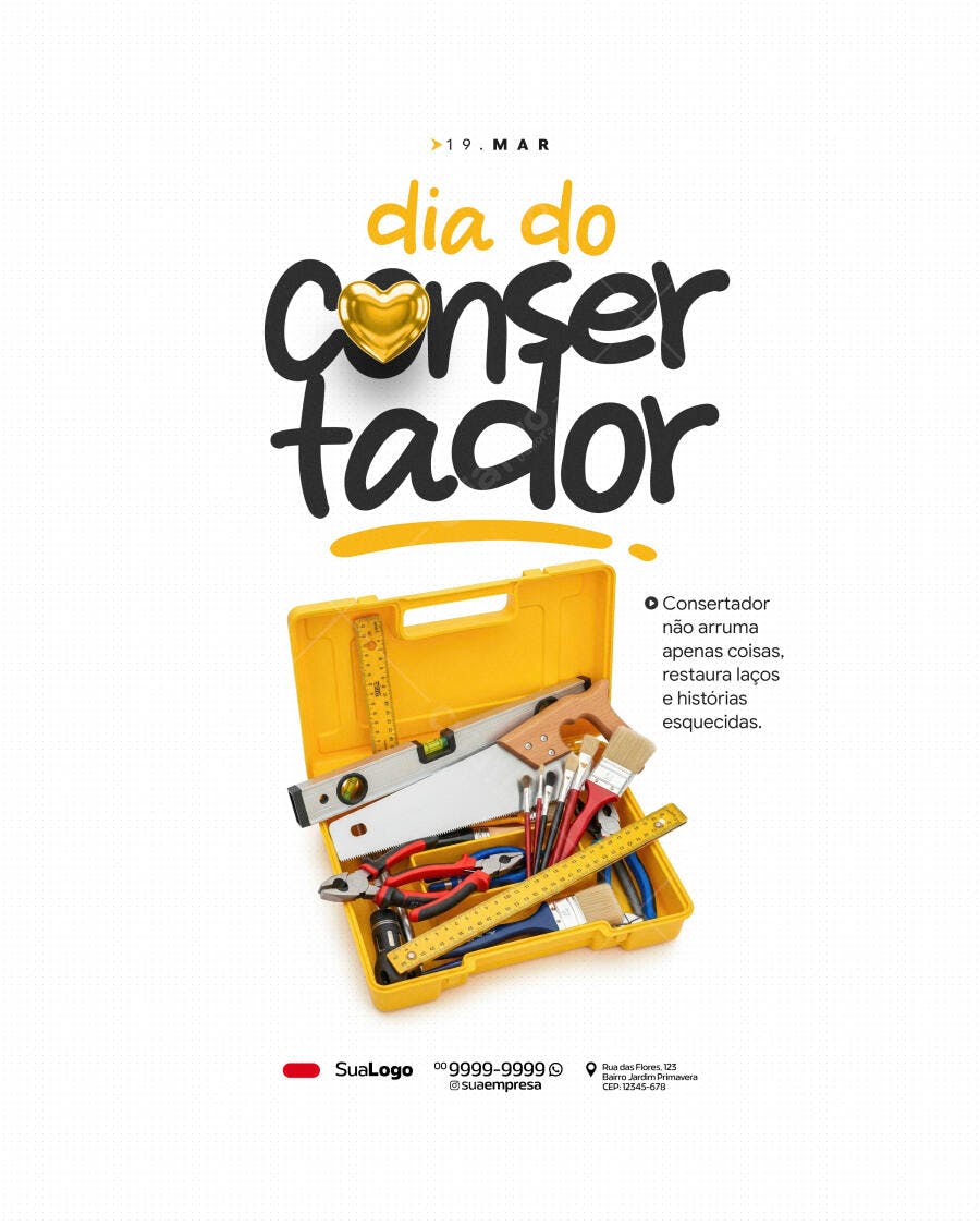 Post Dia do Consertador Março PSD Editável