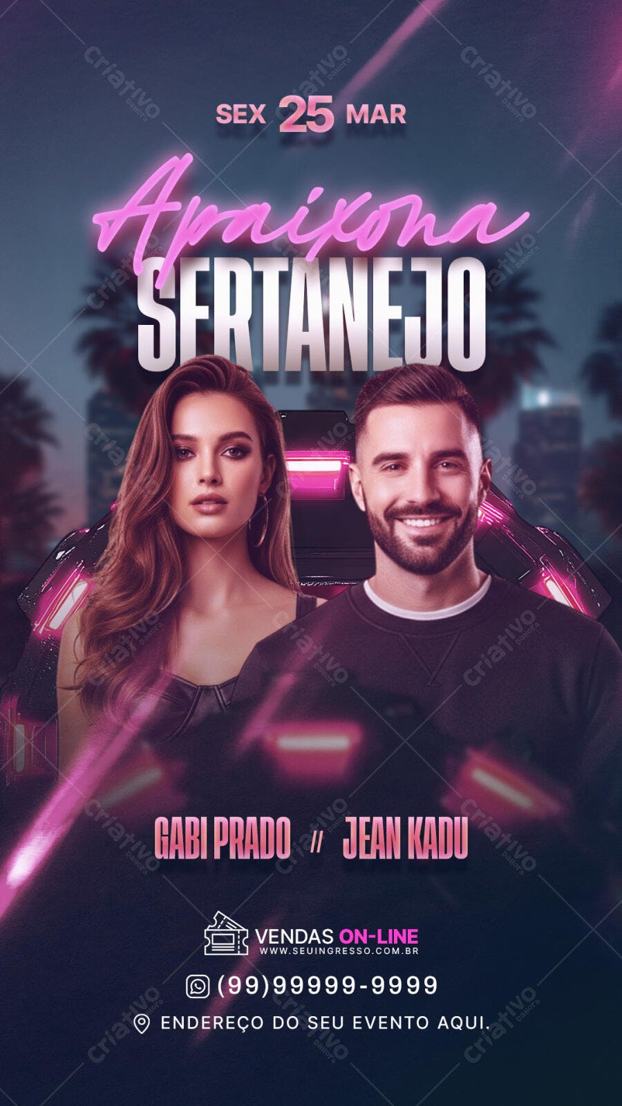 Story Instagram Sertanejo Festa Balada PSD Editável