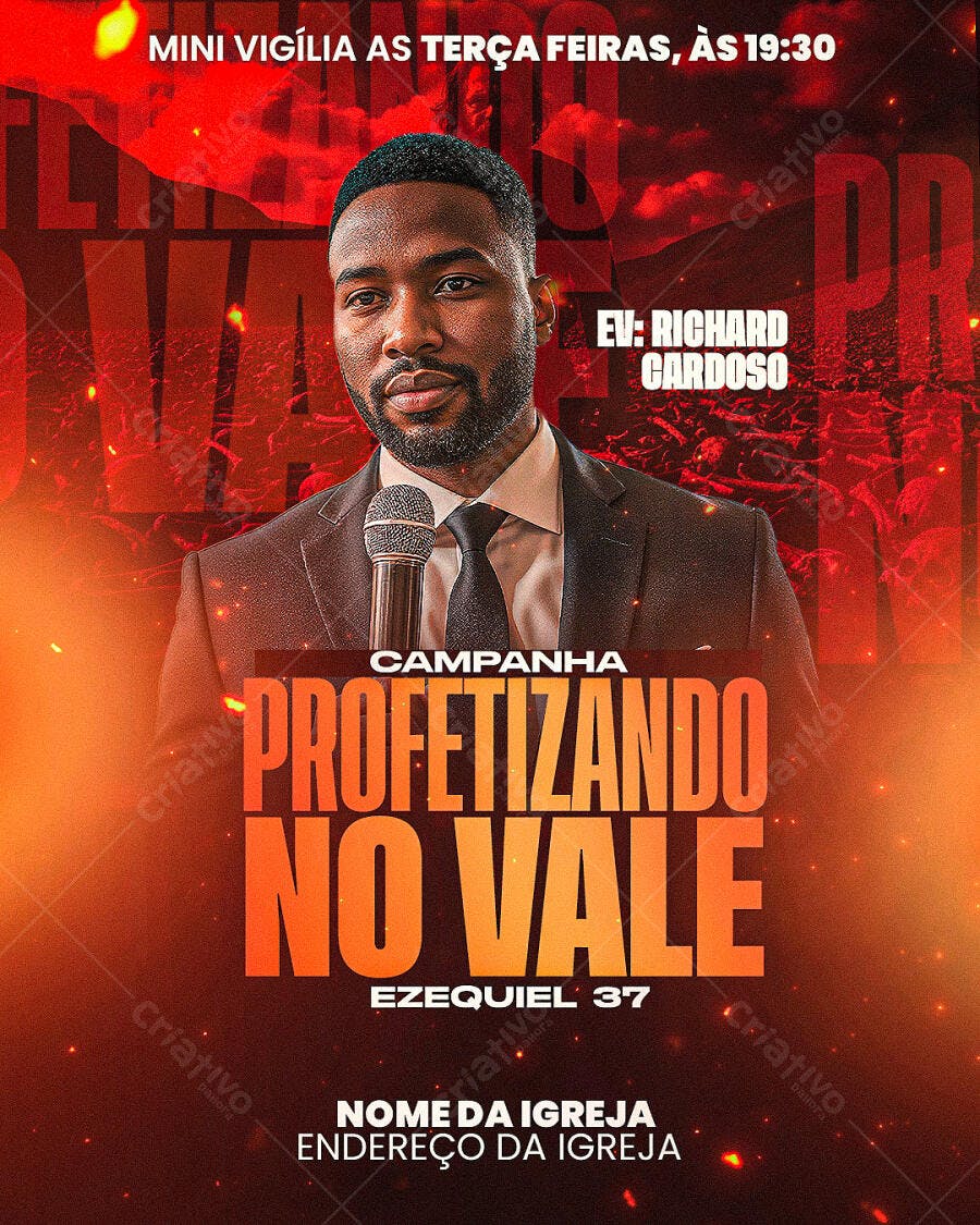 Flyer Campanha Igreja Evangélica PSD Editável
