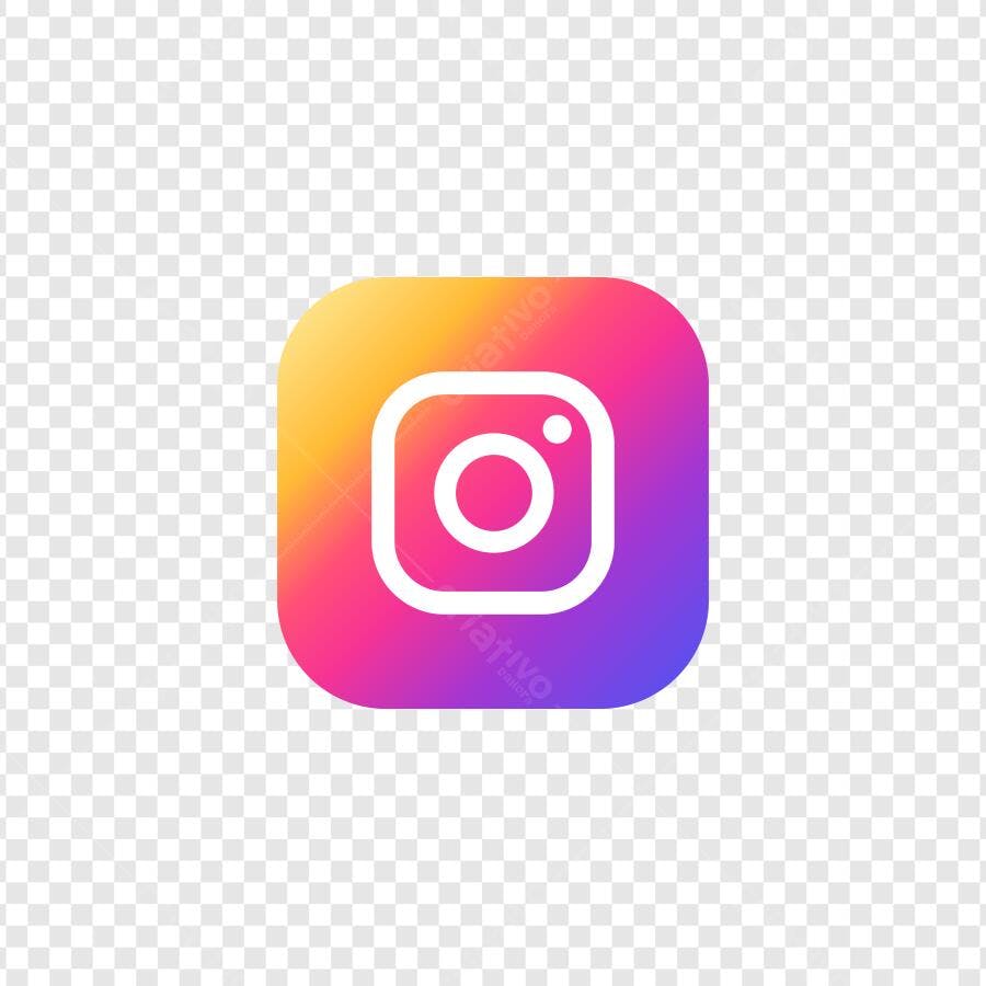 Ícone Instagram Gradiente Rosa Amarelo PNG Fundo Transparente