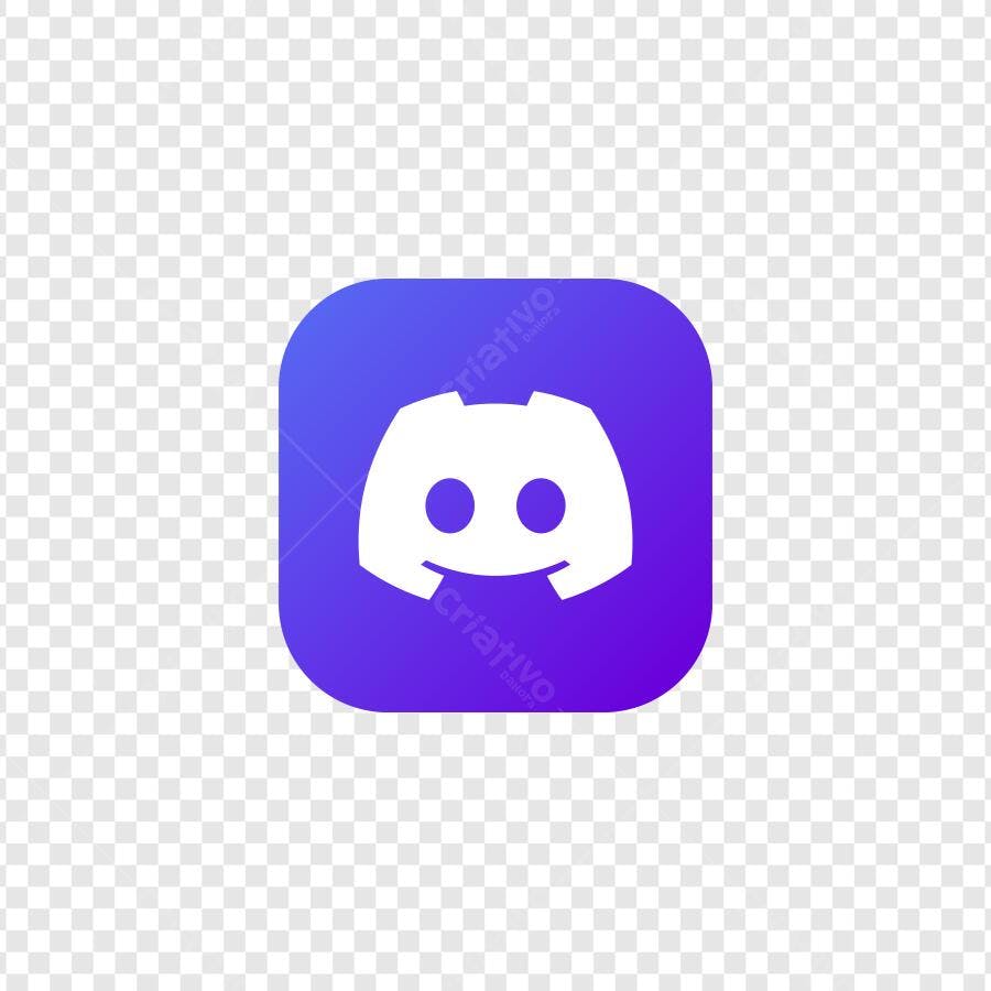 Ícone Logo Discord Flat Design PNG Fundo Transparente