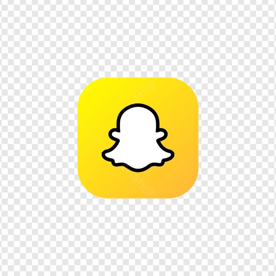 Logo Snapchat Ícone Redes Sociais PNG Fundo Transparente