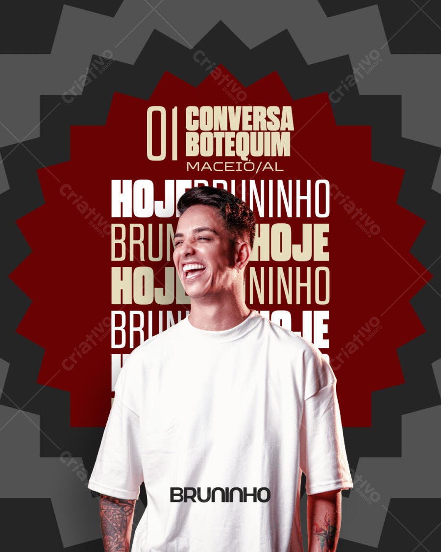 Post Instagram Evento Botequim Bruninho PSD Editável