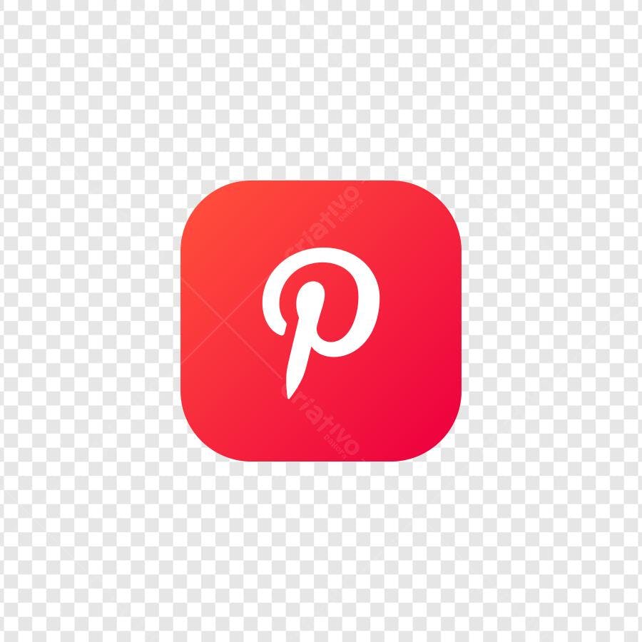 Ícone Pinterest Logo Rede Social PNG Fundo Transparente
