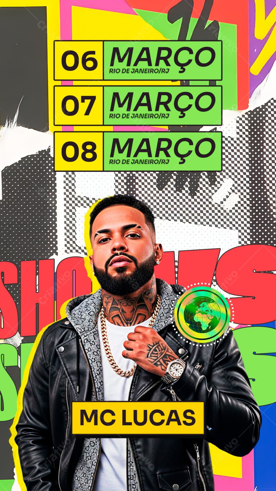 Story Instagram Show Funk Março PSD Editável
