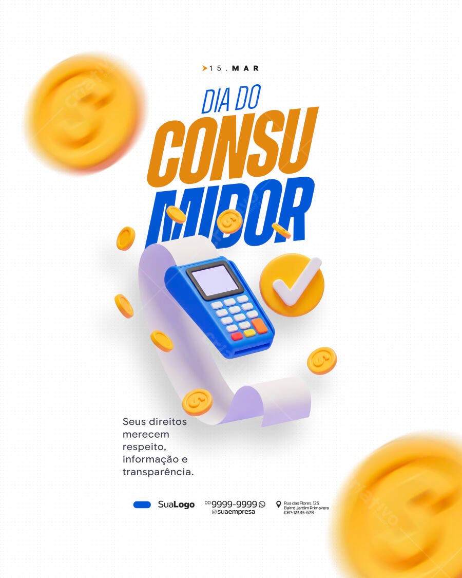 Post Dia do Consumidor 15 de Março PSD Editável