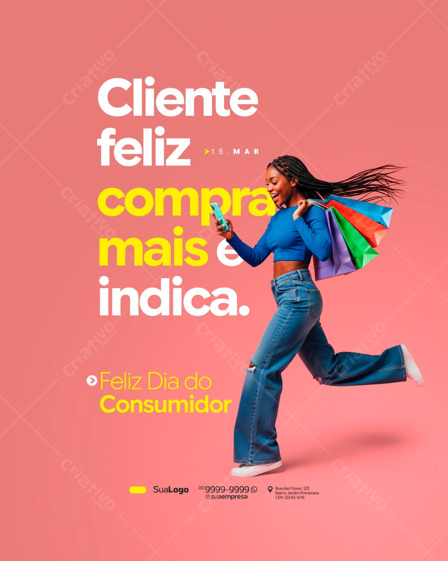 Post Instagram Dia do Consumidor Loja Varejo PSD Editável