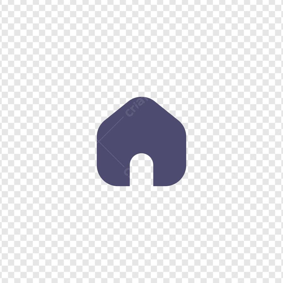 Ícone Casa Residência Roxo Flat Design PNG Fundo Transparente