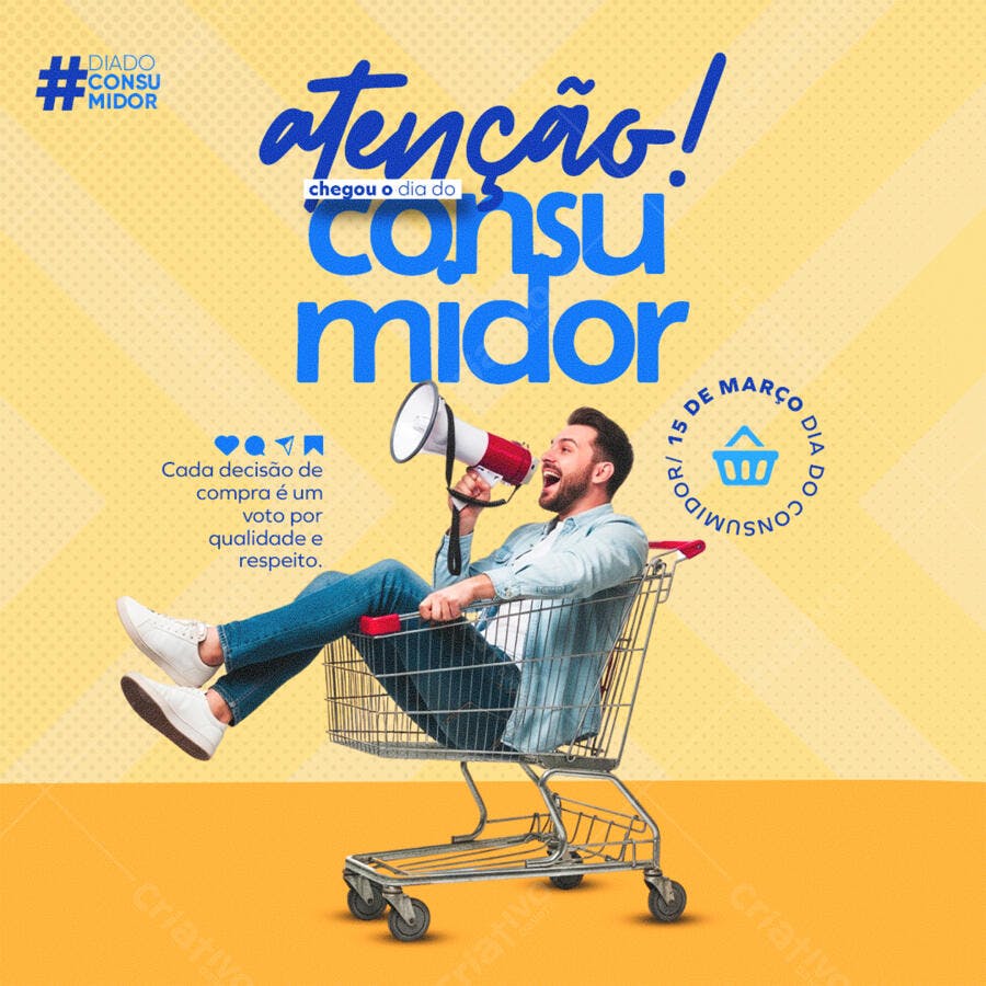 Post Instagram Dia do Consumidor 15 de Março PSD Editável