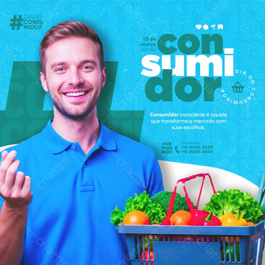 Post Dia do Consumidor 15 de Março Marketing PSD Editável