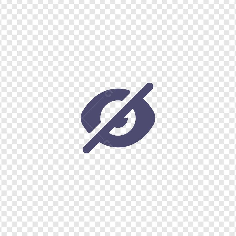 Ícone Olho Cortado Ocultar Flat Design PNG Fundo Transparente