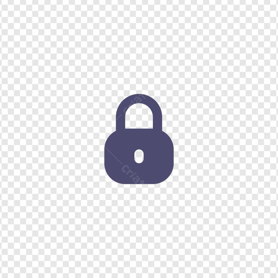 Ícone Cadeado Fechado Segurança Flat Design PNG Fundo Transparente