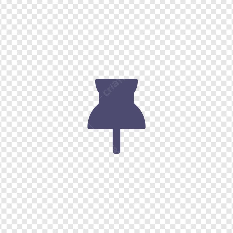 Ícone Alfinete Roxo Flat Design PNG Fundo Transparente