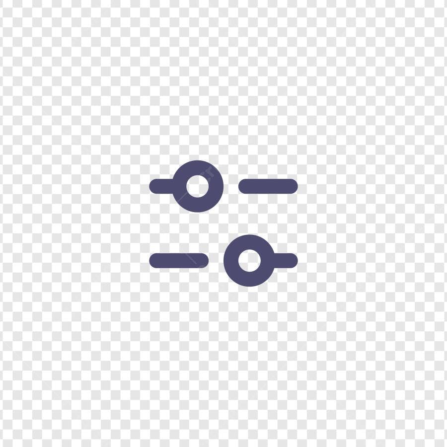 Ícone Filtro Ajuste Configurações Flat Design PNG Fundo Transparente