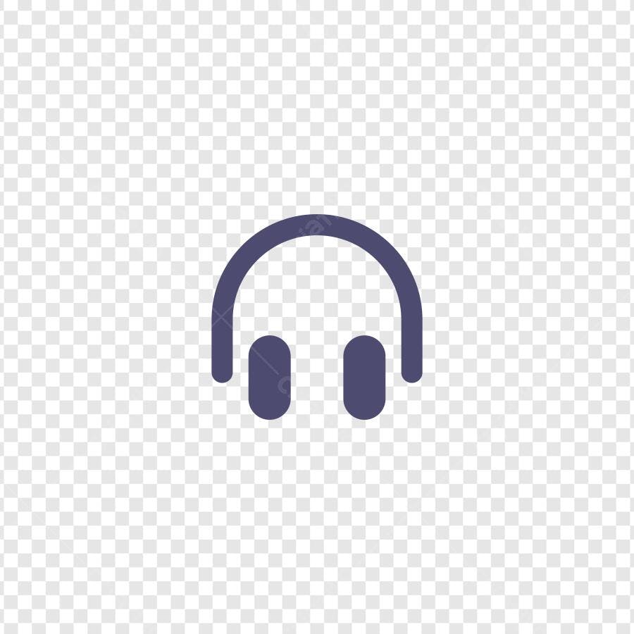 Ícone Fone de Ouvido Música Flat Design PNG Fundo Transparente