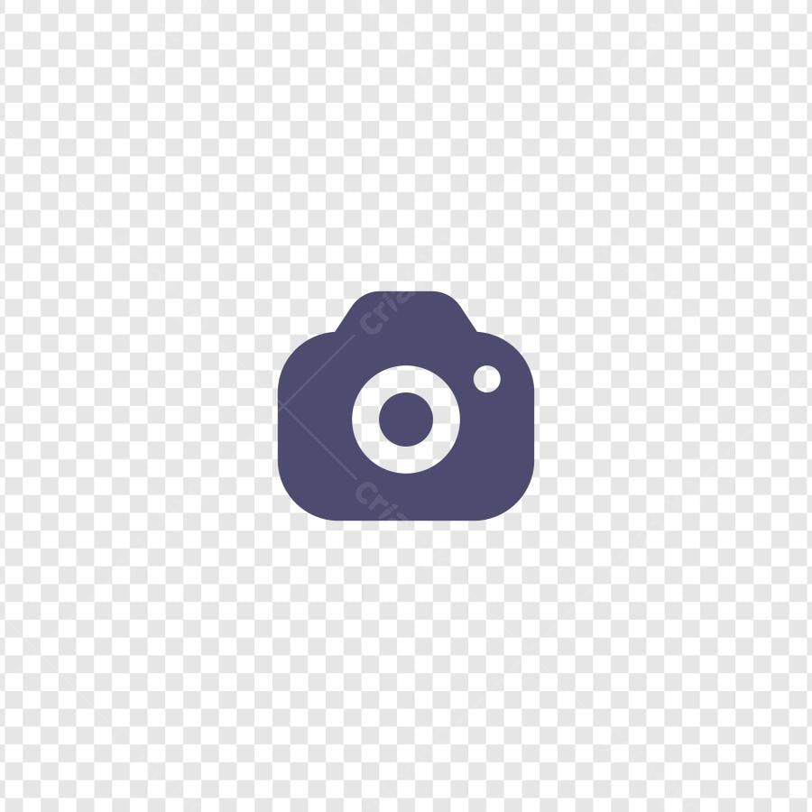 Ícone Câmera Fotográfica Flat Design PNG Fundo Transparente