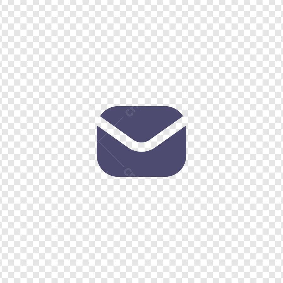 Ícone Envelope Email Roxo Flat Design PNG Fundo Transparente