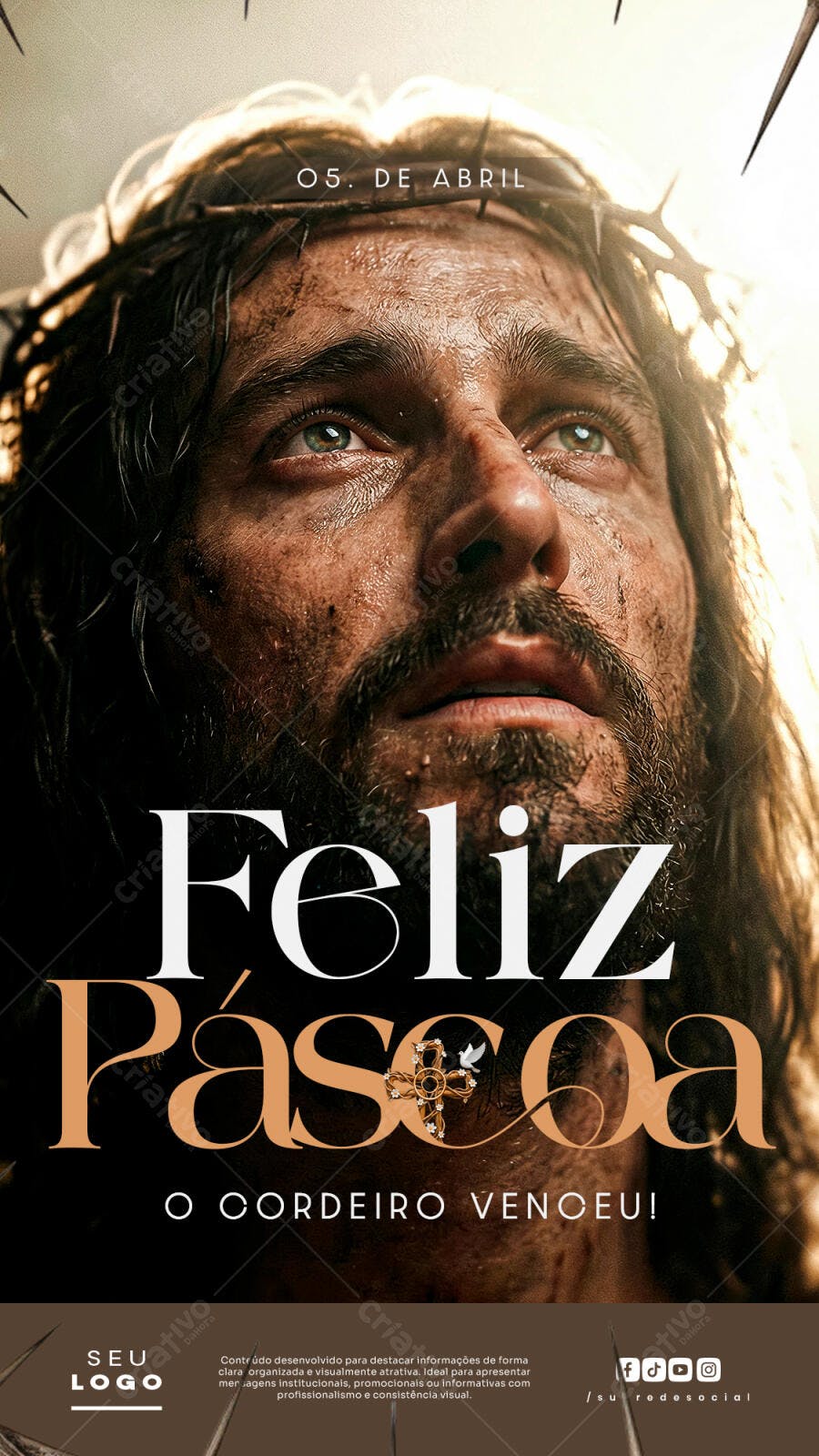 Story Páscoa Cristã Jesus Cristo PSD Editável