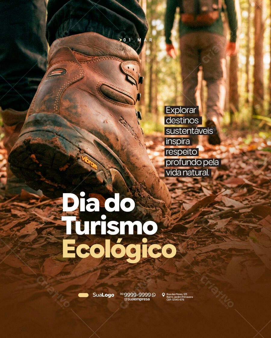 Post Instagram Dia do Turismo Ecológico PSD Editável