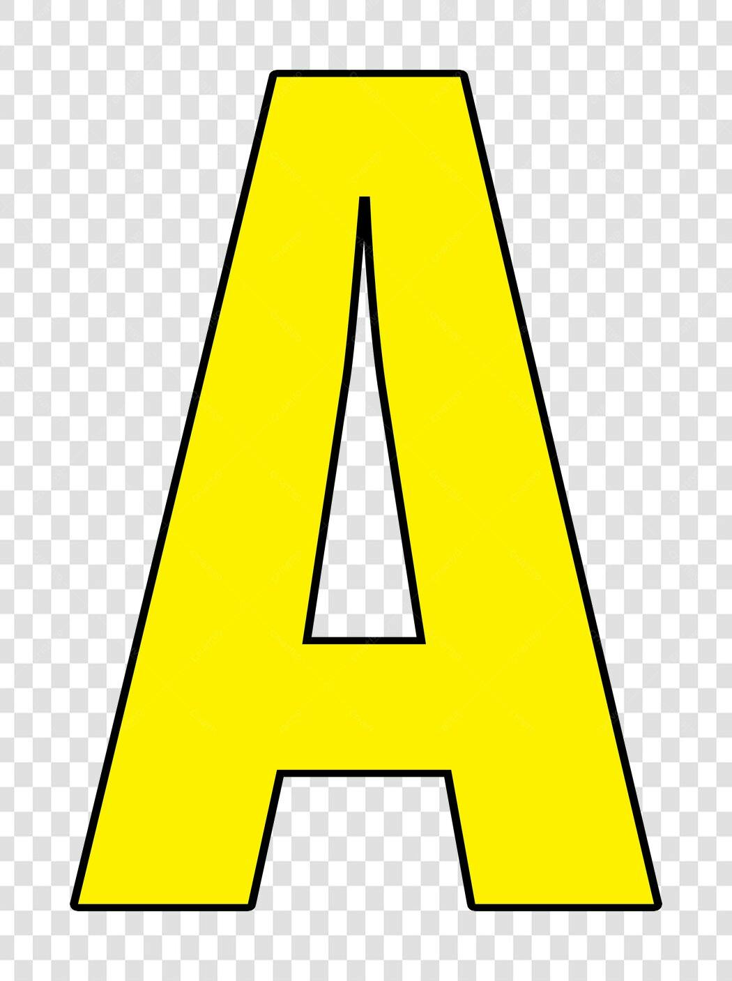 Letra A Amarela Alfabeto Clipart PNG Fundo Transparente