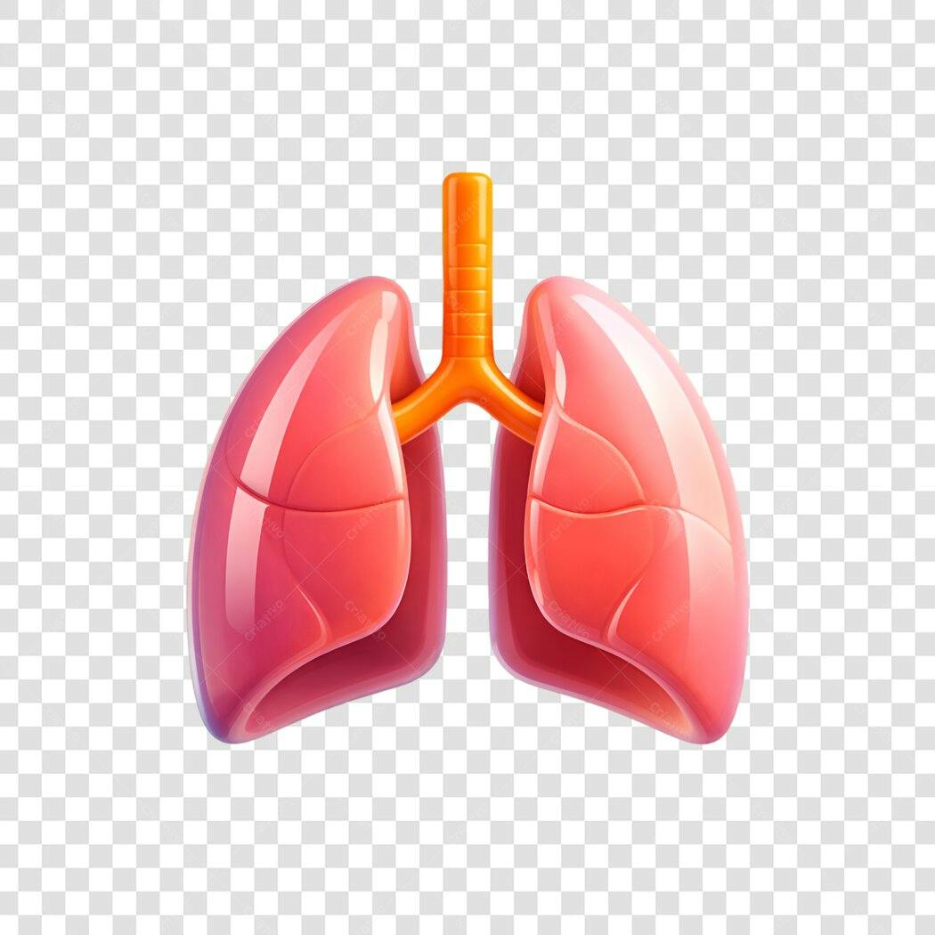 Elemento 3D Pulmões Órgão Humano Saúde PNG Fundo Transparente