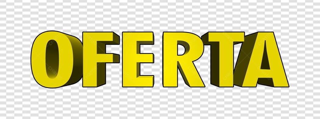 Elemento 3D Oferta Amarelo Dourado PNG Fundo Transparente
