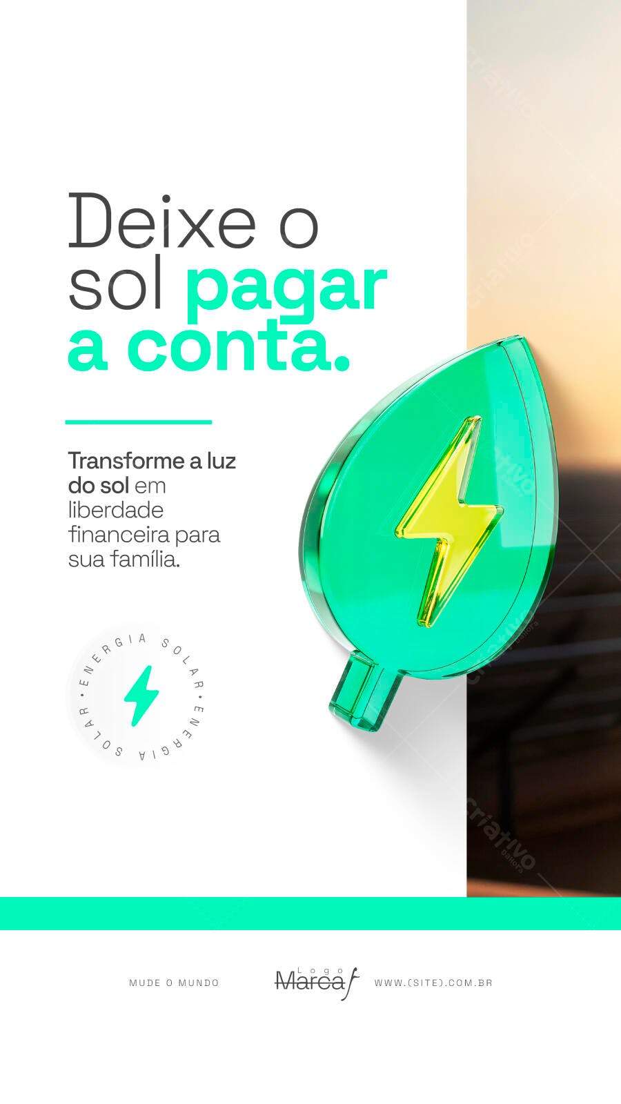 Story Instagram Energia Solar Sustentabilidade PSD Editável