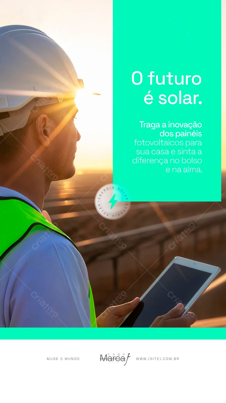 Story Instagram Energia Solar Sustentabilidade PSD Editável