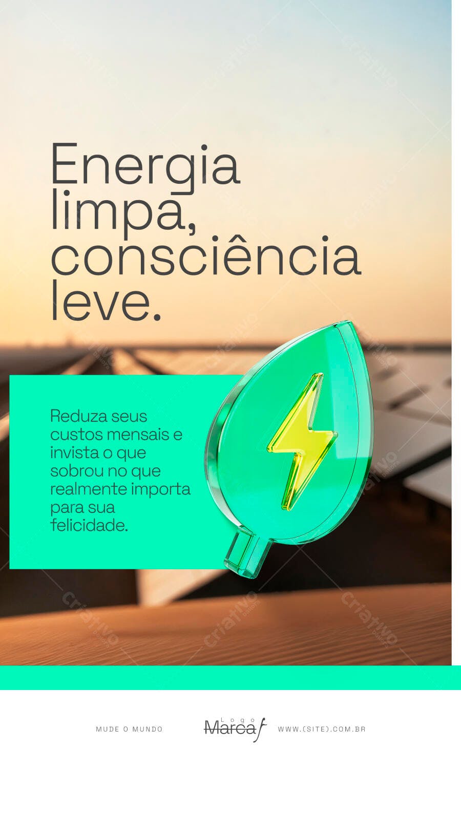 Story Instagram Energia Limpa Sustentabilidade PSD Editável