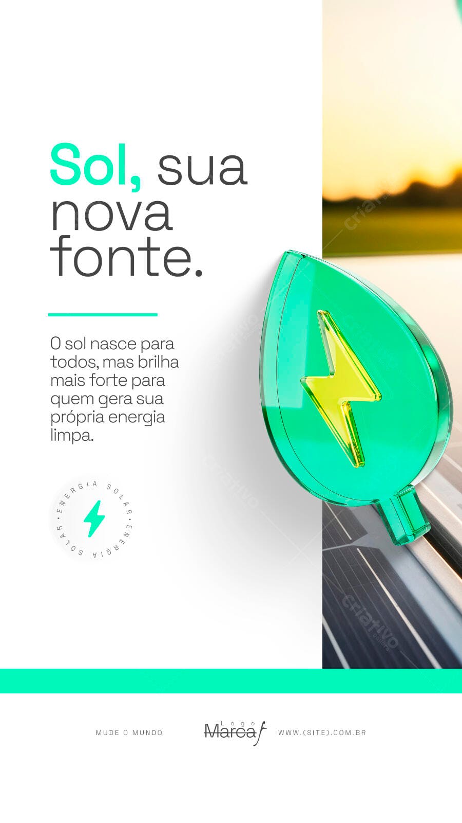 Story Instagram Energia Solar Sustentabilidade PSD Editável