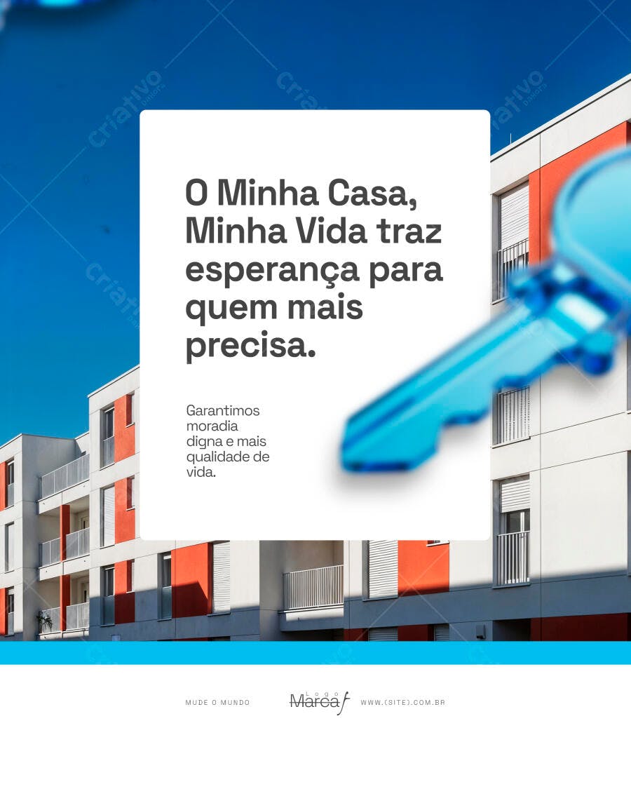 Flyer Imobiliária Minha Casa Minha Vida PSD Editável