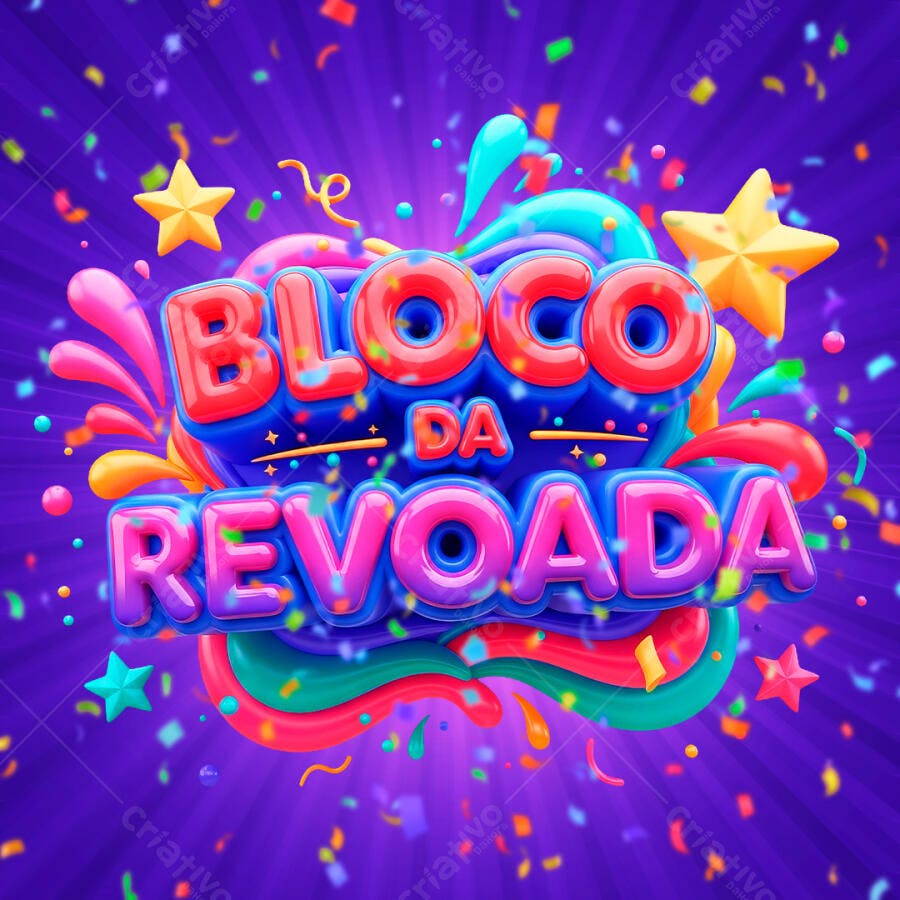 Bloco da Revoada Carnaval PSD Editável