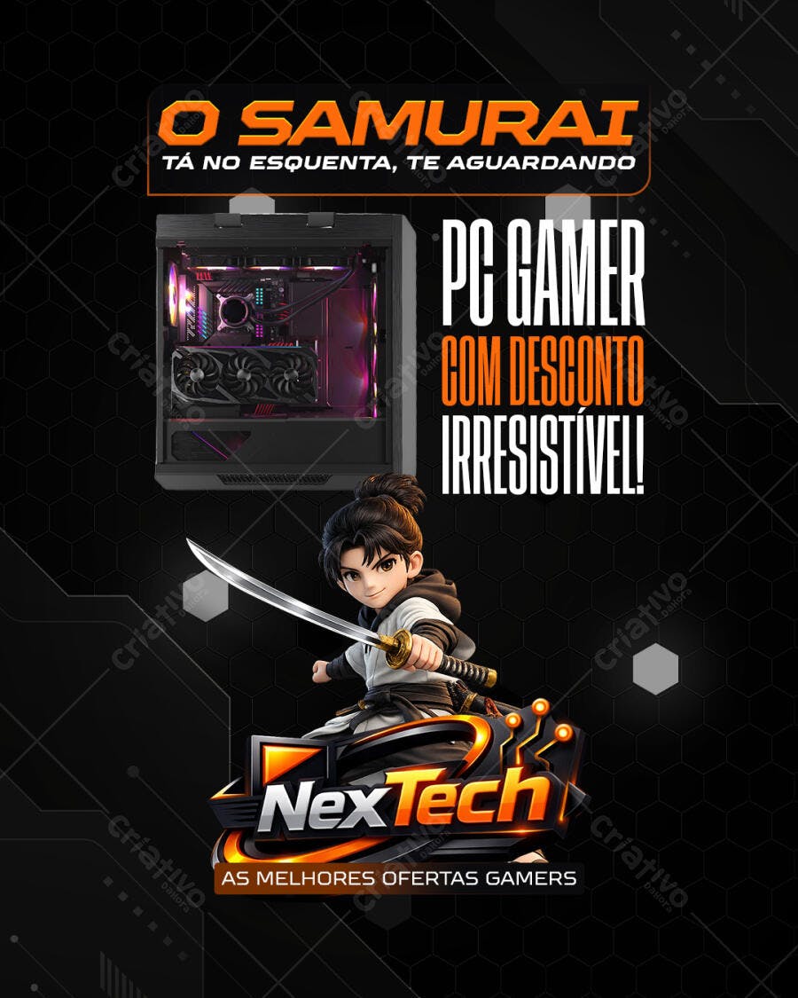 Post Instagram PC Gamer NexTech Promoção PSD Editável
