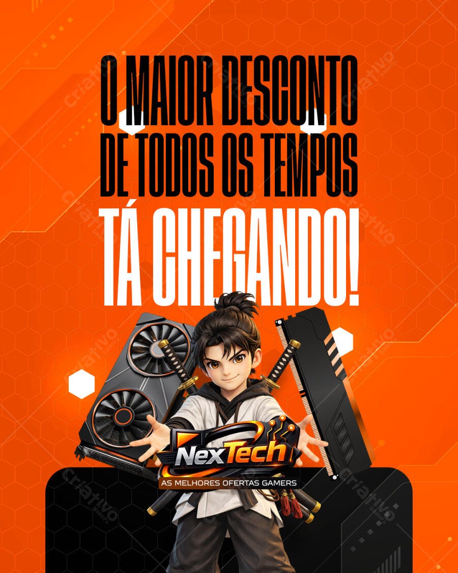 Post Instagram Promoção Gamer NexTech PSD Editável