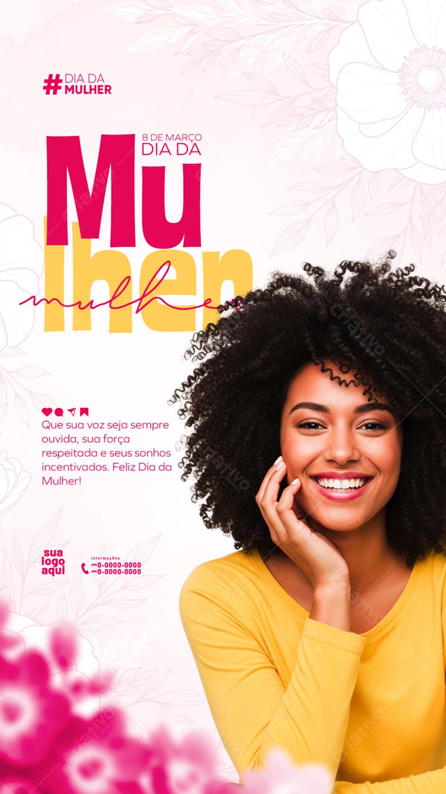 Story Dia da Mulher 8 de Março PSD Editável
