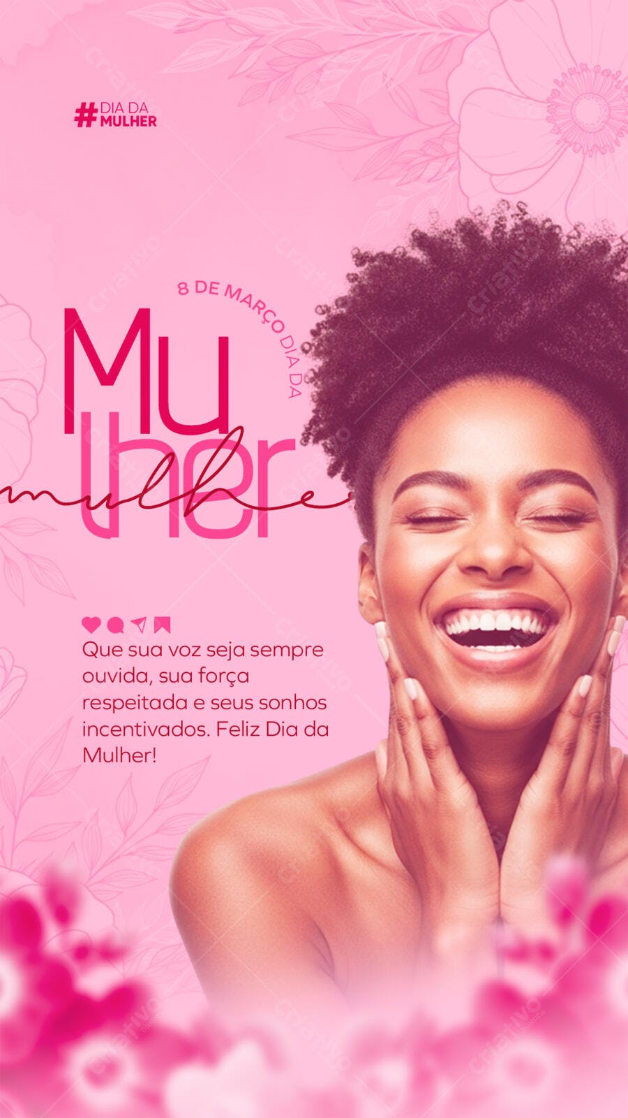 Story Dia da Mulher 8 de Março PSD Editável