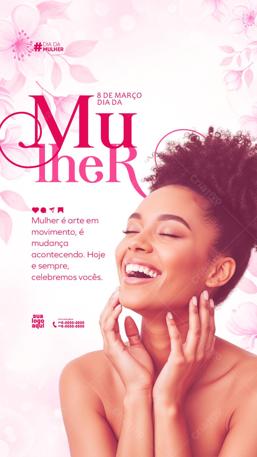 Post Instagram Dia da Mulher 8 de Março PSD Editável
