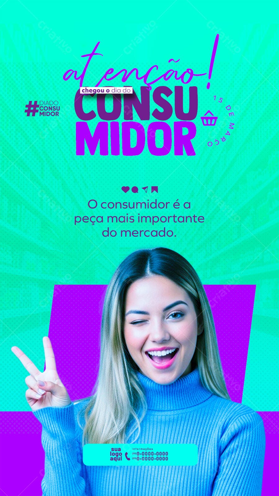 Post Instagram Dia do Consumidor 15 de Março PSD Editável