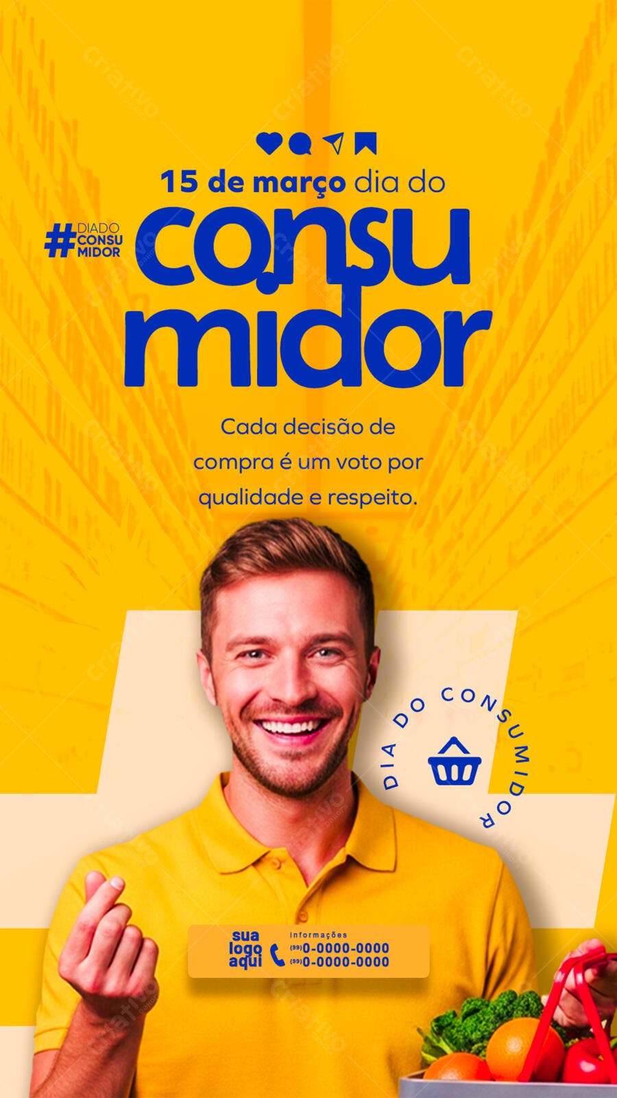 Post Instagram Dia do Consumidor 15 de Março PSD Editável