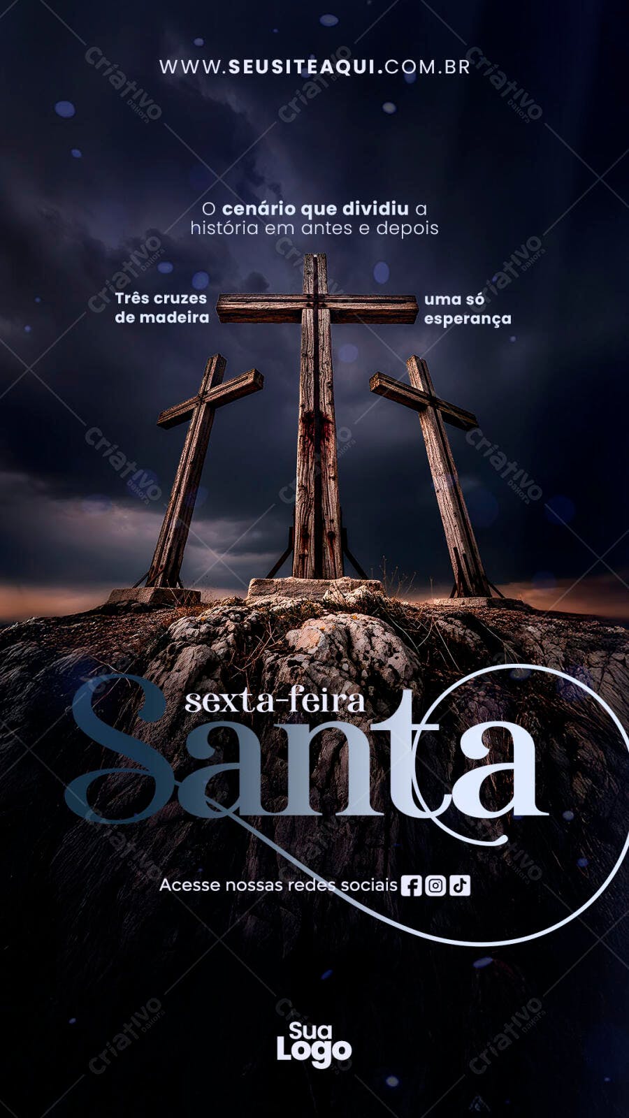 Story Sexta-feira Santa Páscoa Religioso PSD Editável